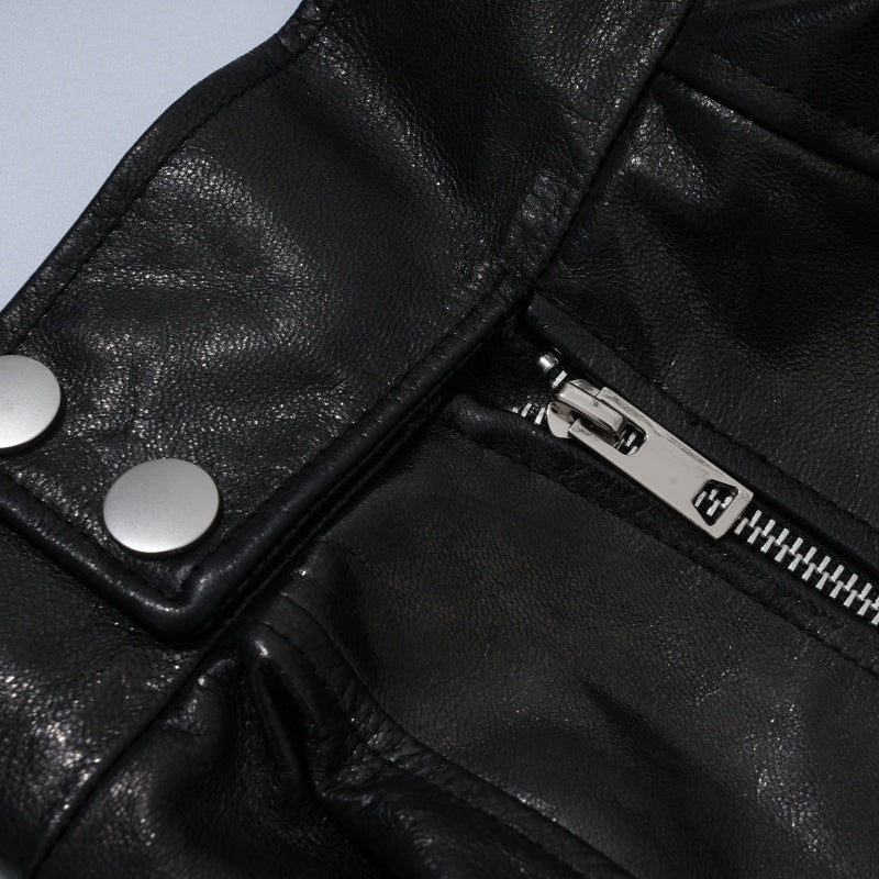 Velvet Edge Fur Leather Pet Coat